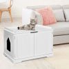 Cat Litter Box Enclosure with Double Doors for Large Cat and Kitty