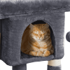 2-Level Cat Tree Kitten Condo House with Plush Perch