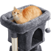 2-Level Cat Tree Kitten Condo House with Plush Perch