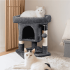 2-Level Cat Tree Kitten Condo House with Plush Perch