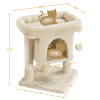 2-Level Cat Tree Kitten Condo House with Plush Perch