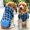 Plaid Dog Hoodie Pet Clothes Sweaters with Hat and Pocket Christmas Classic Plaid Small Medium Dogs Dog Costumes