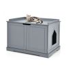 Cat Litter Box Enclosure with Double Doors for Large Cat and Kitty