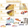 Cat Toys Floppy Wagging Fish Cat Toy Fish USB Electric Charging Simulation Fish Catnip Cat Pet Chew Toys