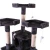 Multi-Level Cat Tree Tower House with Play Tunnel and Dangling Interactive Toy