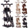 Multi-Level Cat Tree Tower House with Play Tunnel and Dangling Interactive Toy