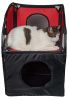 Pet Life Kitty-Play Obstacle Travel Collapsible Soft Folding Pet Cat House