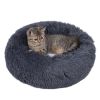 Pet Ultra Soft Long Plush Round Bed