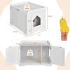 Cat Litter Box Enclosure with Double Doors for Large Cat and Kitty