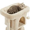 2-Level Cat Tree Kitten Condo House with Plush Perch