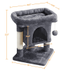 2-Level Cat Tree Kitten Condo House with Plush Perch