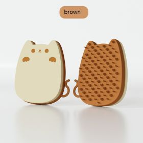 Pet Sponge Silicone Comb For Cats (Option: Brown-10X115cm)