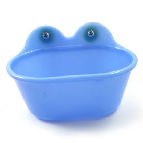 Small Parrot Peony Tiger Skin Bath Basin Food Bowl Food Box (Option: Oval bathtubblue)