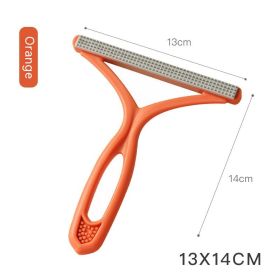 Double-sided Non-destructive Static Manual Pet Hair Remover (Color: Orange)