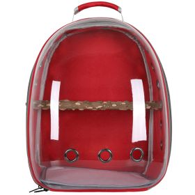 Convenient Outing Parrot Myna Bird Cage (Color: Red)