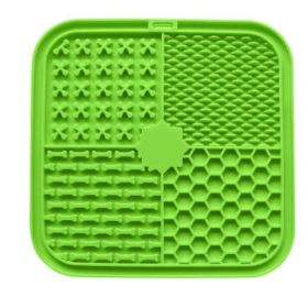 Smell Licking Pad Licking Plate Pet Licking Plate Slow Food Bowl (Option: Green-Octagonal A Style)