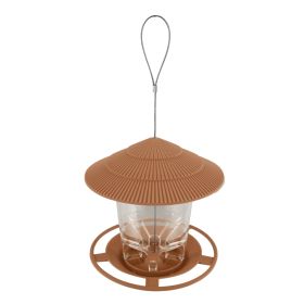 Outdoor Garden Hanging Metal Bird Feeder (Color: Brown)