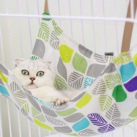 Pet Summer Cotton Hemp Cat Hammock Breathable Cage Cat Swing Hanging Nest Multi-color Printed Hammock Pet Supplies (Option: Fourleaf clover)