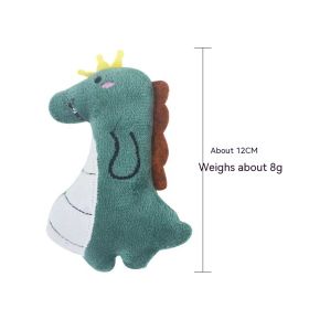 Pet Plush Toy Bite-resistant Catnip (Option: Dark Green Emperor Dinosaur)