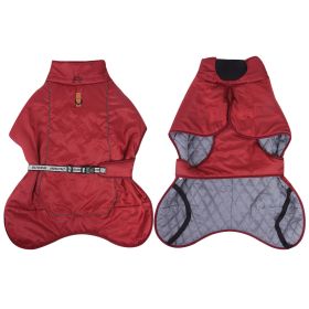 Thick Warm Pet Dog Clothes (Option: Wine Red-3XL)