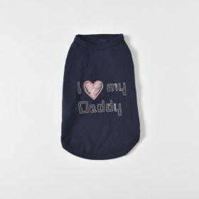 Fashion Personalized Dog Cartoon Vest (Option: Navy Blue-S)