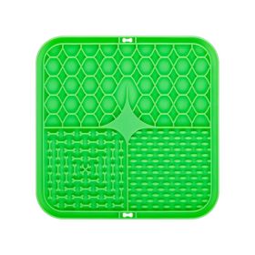 Silicone Pet Slow Food Tableware Bowl Suction Cup Dog Mat (Option: Green 15cm)