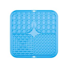 Silicone Pet Slow Food Tableware Bowl Suction Cup Dog Mat (Option: Blue 15cm)