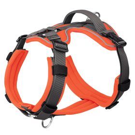 Breathable Reflective Explosion-proof Vest Dog Harness (Option: Orange-XL)