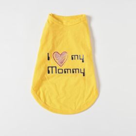 Fashion Personalized Dog Cartoon Vest (Option: Yellow-M)